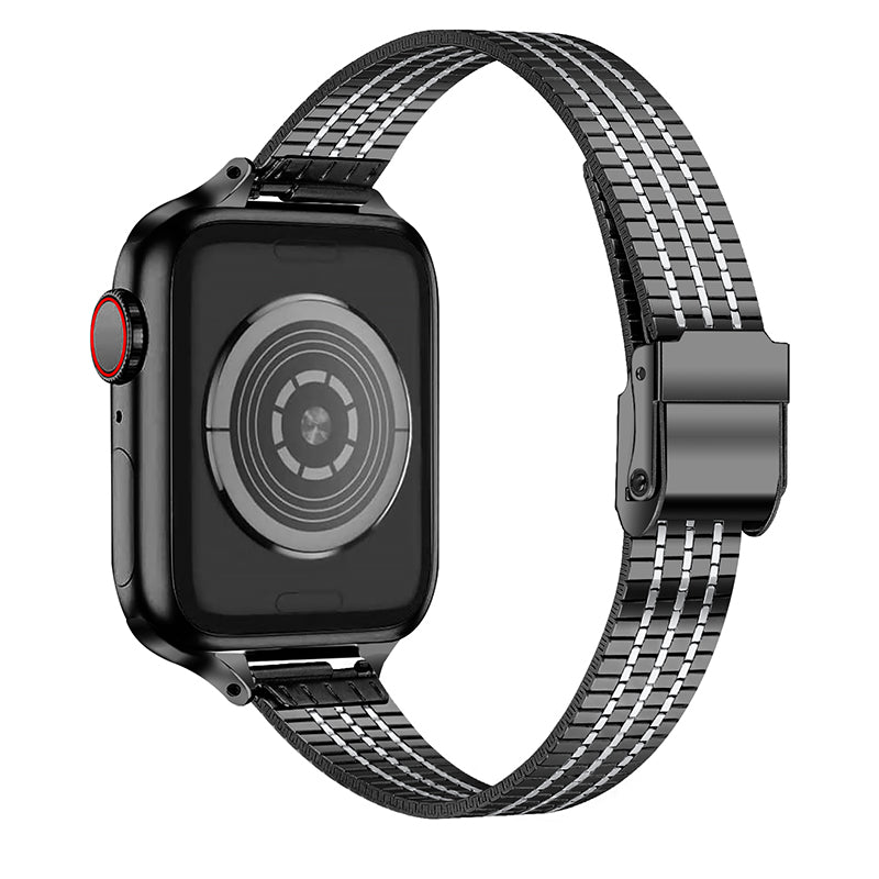 14mm Seven Beads Stainless Steel Watch Band Replacement Strap with Durable Clasp for Apple Watch Series 8 41mm Series 7 41mm SE 44mm SE (2022) 44mm 6 5 4 40mm Series 3 2 1 38mm 14mm Seven Beads Stainless Steel Watch Band Replacement Strap with Durable Clasp for Apple Watch Series 8 41mm Series 7 41mm SE 44mm SE (2022) 44mm 6 5 4 40mm Series 3 2 1 38mm